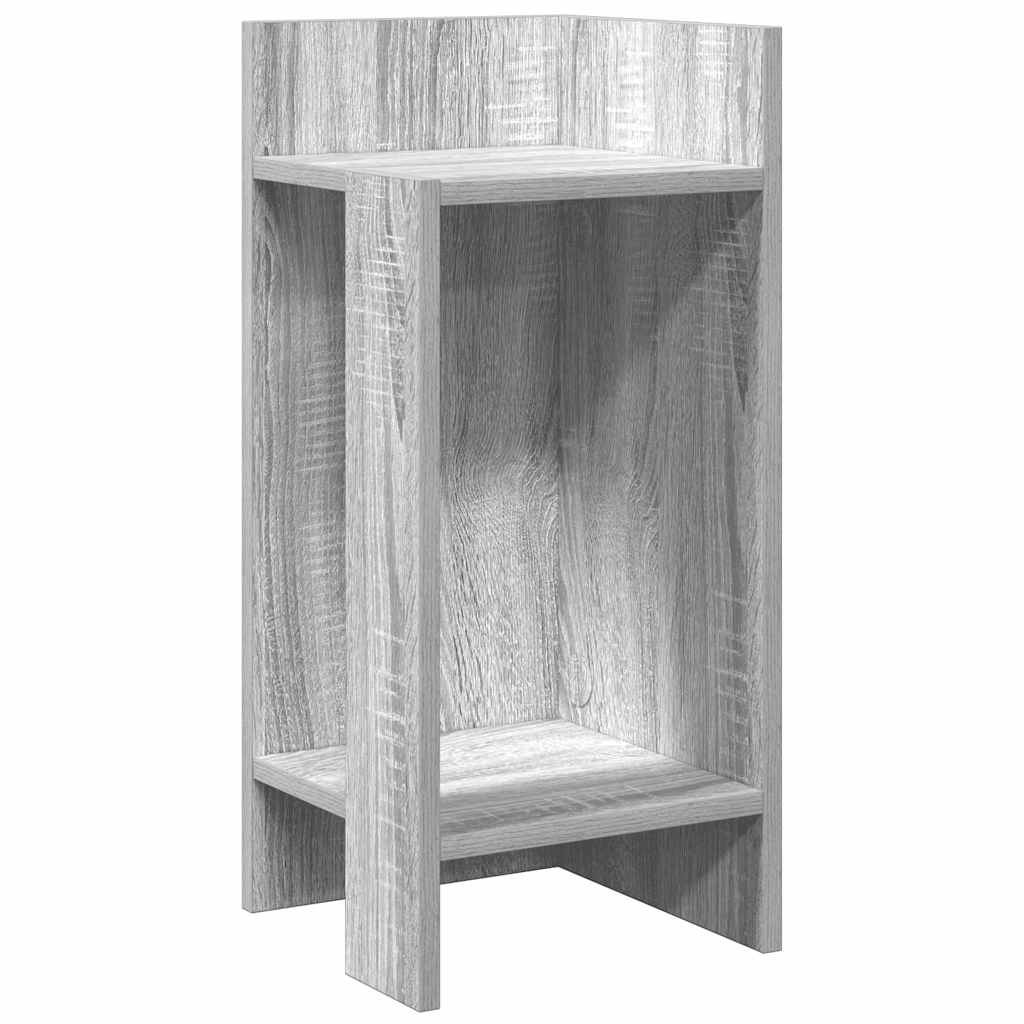 vidaXL Bijzettafeltje met plank 25,5x27x60 cm grijs sonoma eikenkleur