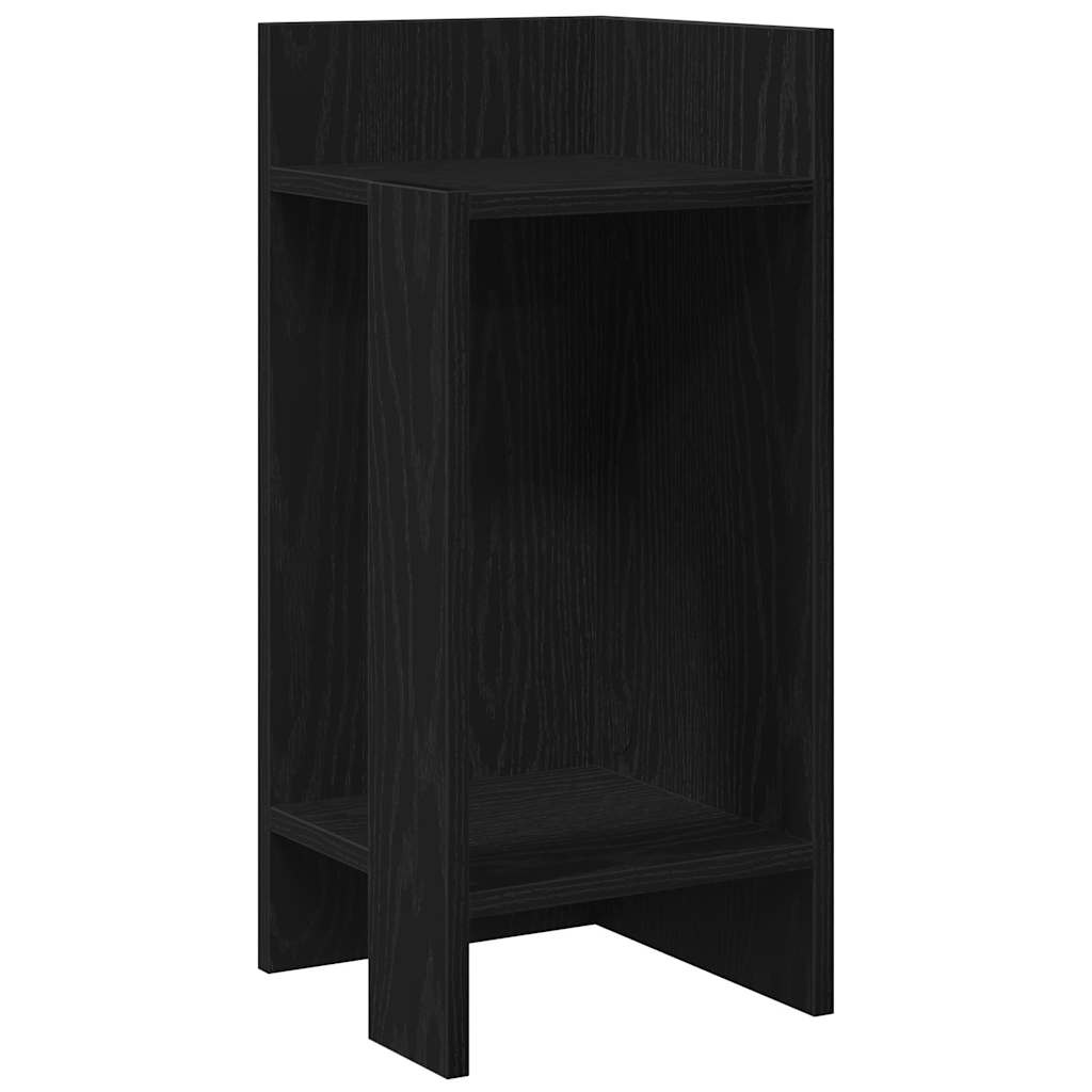 vidaXL Bijzettafeltje met plank 25,5x27x60 cm zwart