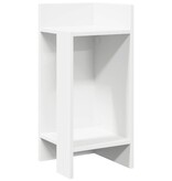 vidaXL Bijzettafels 2 st met plank 25,5x27x60 cm wit