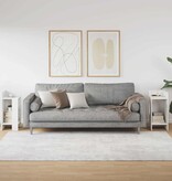vidaXL Bijzettafels 2 st met plank 25,5x27x60 cm wit