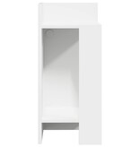 vidaXL Bijzettafels 2 st met plank 25,5x27x60 cm wit