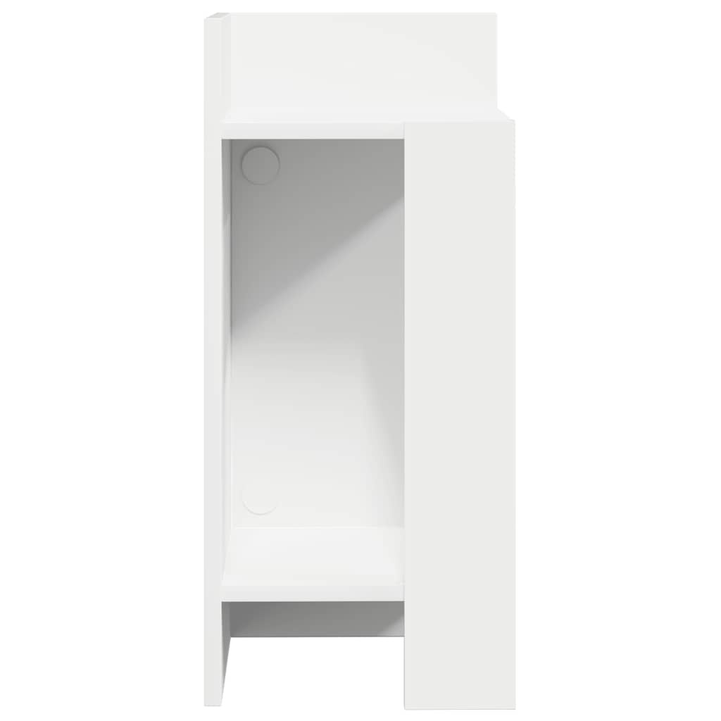 vidaXL Bijzettafeltje met plank 25,5x27x60 cm wit