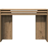 vidaXL 3-delige Tafeltjesset bewerkt hout artisanaal eikenkleur
