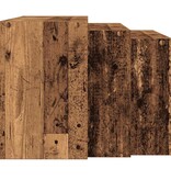vidaXL 3-delige Tafeltjesset bewerkt hout oud houtkleurig