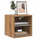 vidaXL Tv-wandmeubel met LED-verlichting 30x28,5x30cm artisanaal eiken