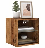 vidaXL Tv-wandmeubels met LED-verlichting 2 st 30x28,5x30 cm oud hout