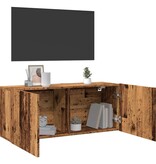 vidaXL Tv-meubel wandgemonteerd 100x30x41 cm oud houtkleurig