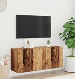 vidaXL Tv-meubel wandgemonteerd 100x30x41 cm oud houtkleurig
