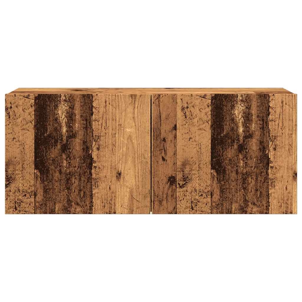 vidaXL Tv-meubel wandgemonteerd 100x30x41 cm oud houtkleurig