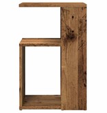 vidaXL Bijzettafel 36x30x56 cm bewerkt hout oud houtkleurig