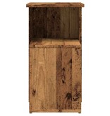 vidaXL Bijzettafel 36x30x56 cm bewerkt hout oud houtkleurig