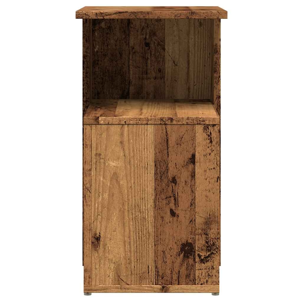 vidaXL Bijzettafel 36x30x56 cm bewerkt hout oud houtkleurig