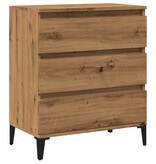 vidaXL Dressoir 60x35x70 cm bewerkt hout artisanaal eikenkleur