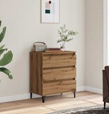 vidaXL Dressoir 60x35x70 cm bewerkt hout artisanaal eikenkleur