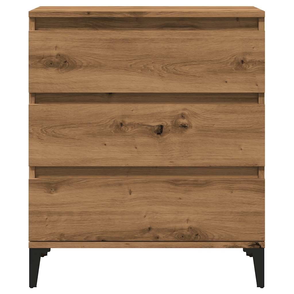 vidaXL Dressoir 60x35x70 cm bewerkt hout artisanaal eikenkleur