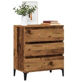 vidaXL Dressoir 60x35x70 cm bewerkt hout oud houtkleurig