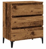 vidaXL Dressoir 60x35x70 cm bewerkt hout oud houtkleurig