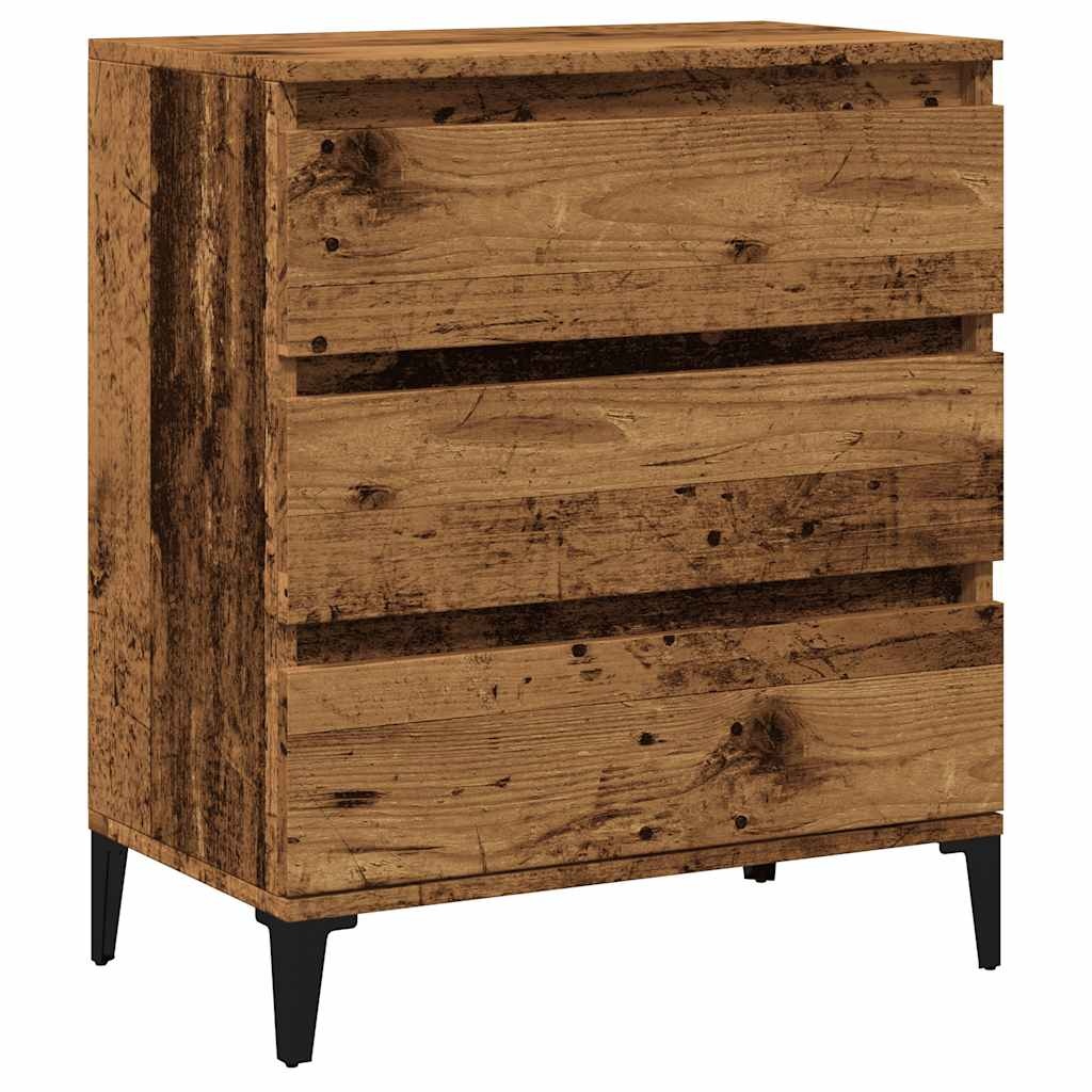 vidaXL Dressoir 60x35x70 cm bewerkt hout oud houtkleurig