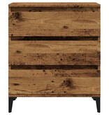 vidaXL Dressoir 60x35x70 cm bewerkt hout oud houtkleurig