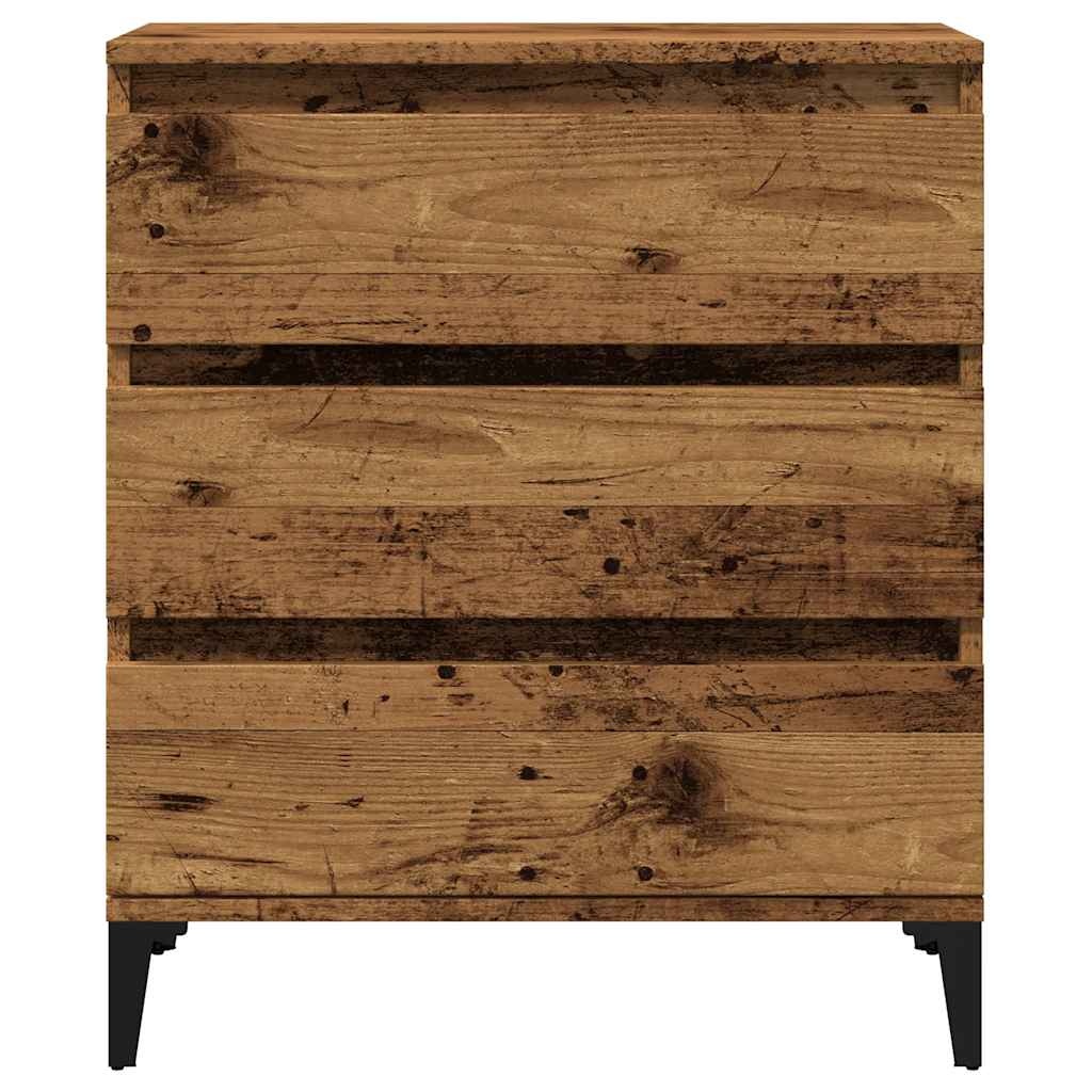 vidaXL Dressoir 60x35x70 cm bewerkt hout oud houtkleurig