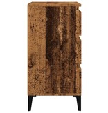 vidaXL Dressoir 60x35x70 cm bewerkt hout oud houtkleurig