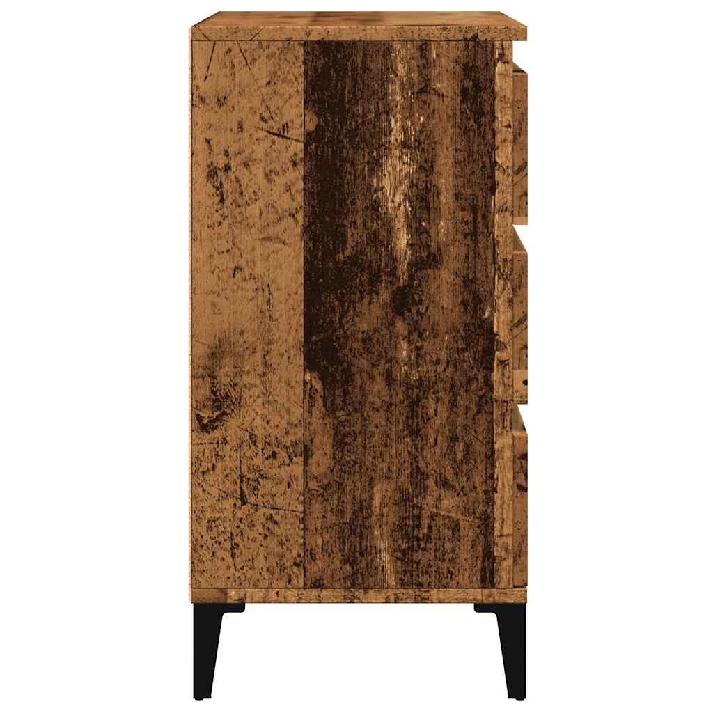 vidaXL Dressoir 60x35x70 cm bewerkt hout oud houtkleurig