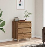 vidaXL Dressoir 60x35x70 cm bewerkt hout artisanaal eikenkleur