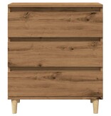 vidaXL Dressoir 60x35x70 cm bewerkt hout artisanaal eikenkleur