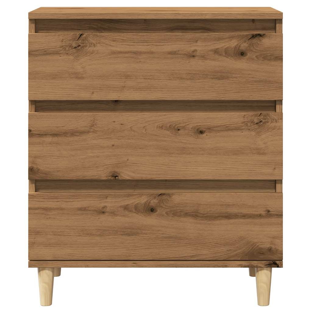 vidaXL Dressoir 60x35x70 cm bewerkt hout artisanaal eikenkleur