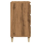 vidaXL Dressoir 60x35x70 cm bewerkt hout artisanaal eikenkleur
