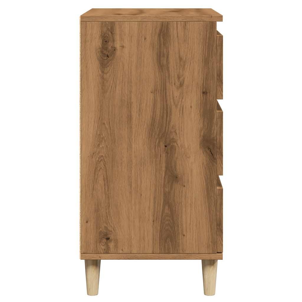 vidaXL Dressoir 60x35x70 cm bewerkt hout artisanaal eikenkleur