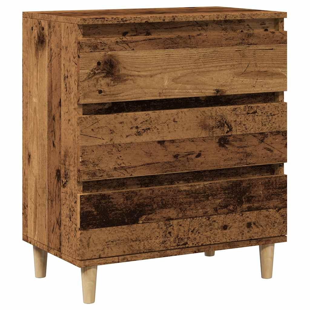 vidaXL Dressoir 60x35x70 cm bewerkt hout oud houtkleurig
