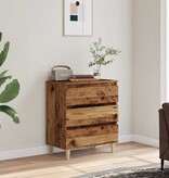 vidaXL Dressoir 60x35x70 cm bewerkt hout oud houtkleurig