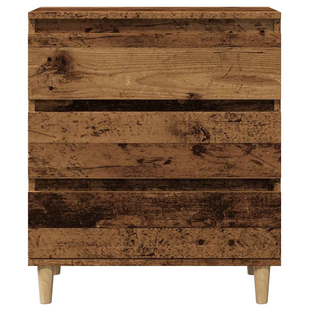 vidaXL Dressoir 60x35x70 cm bewerkt hout oud houtkleurig