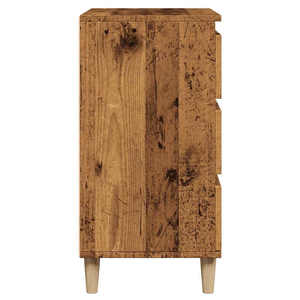 vidaXL Dressoir 60x35x70 cm bewerkt hout oud houtkleurig
