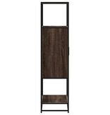 vidaXL Hoge kast 68x35x139 cm bewerkt hout en metaal bruin eikenkleur