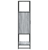 vidaXL Hoge kast 68x35x139cm bewerkt hout en metaal grijs sonoma eiken