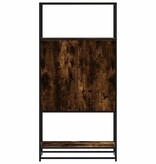 vidaXL Hoge kast 68x35x139cm bewerkt hout en metaal gerookt eikenkleur