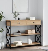 vidaXL Wandtafel 100x28x75 cm bewerkt hout sonoma eikenkleurig