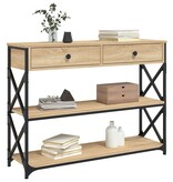 vidaXL Wandtafel 100x28x75 cm bewerkt hout sonoma eikenkleurig