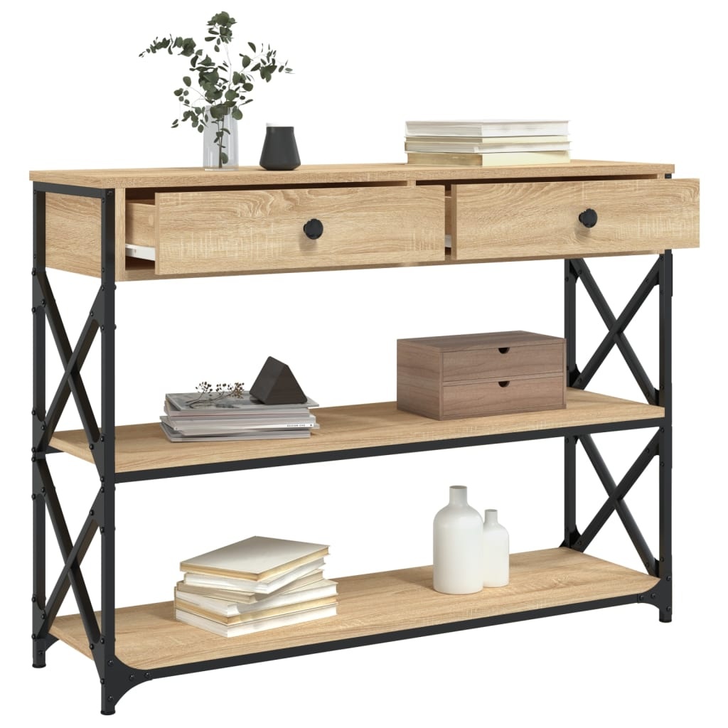 vidaXL Wandtafel 100x28x75 cm bewerkt hout sonoma eikenkleurig