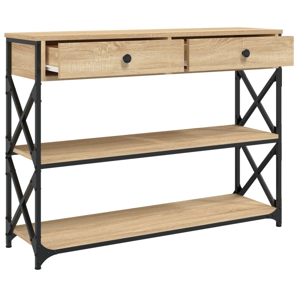 vidaXL Wandtafel 100x28x75 cm bewerkt hout sonoma eikenkleurig