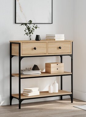 VidaXL Wandtafel 72,5x25x75 cm bewerkt hout sonoma eikenkleurig