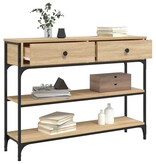 vidaXL Wandtafel 100x25x75 cm bewerkt hout sonoma eikenkleurig