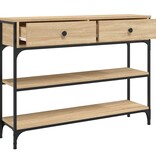 vidaXL Wandtafel 100x25x75 cm bewerkt hout sonoma eikenkleurig