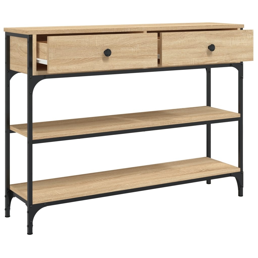 vidaXL Wandtafel 100x25x75 cm bewerkt hout sonoma eikenkleurig