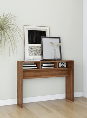 VidaXL Wandtafel 105x30x80 cm bewerkt hout bruin eikenkleur