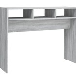vidaXL Wandtafel 105x30x80 cm bewerkt hout grijs sonoma eikenkleurig