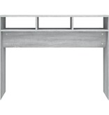 vidaXL Wandtafel 105x30x80 cm bewerkt hout grijs sonoma eikenkleurig