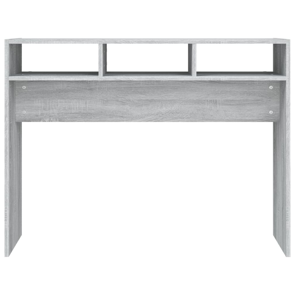 vidaXL Wandtafel 105x30x80 cm bewerkt hout grijs sonoma eikenkleurig
